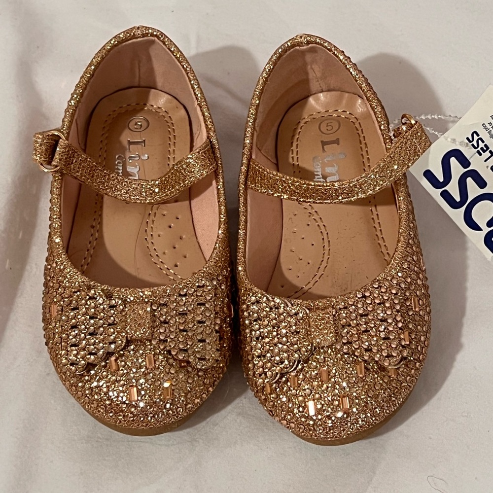 Rose gold dressy shoes